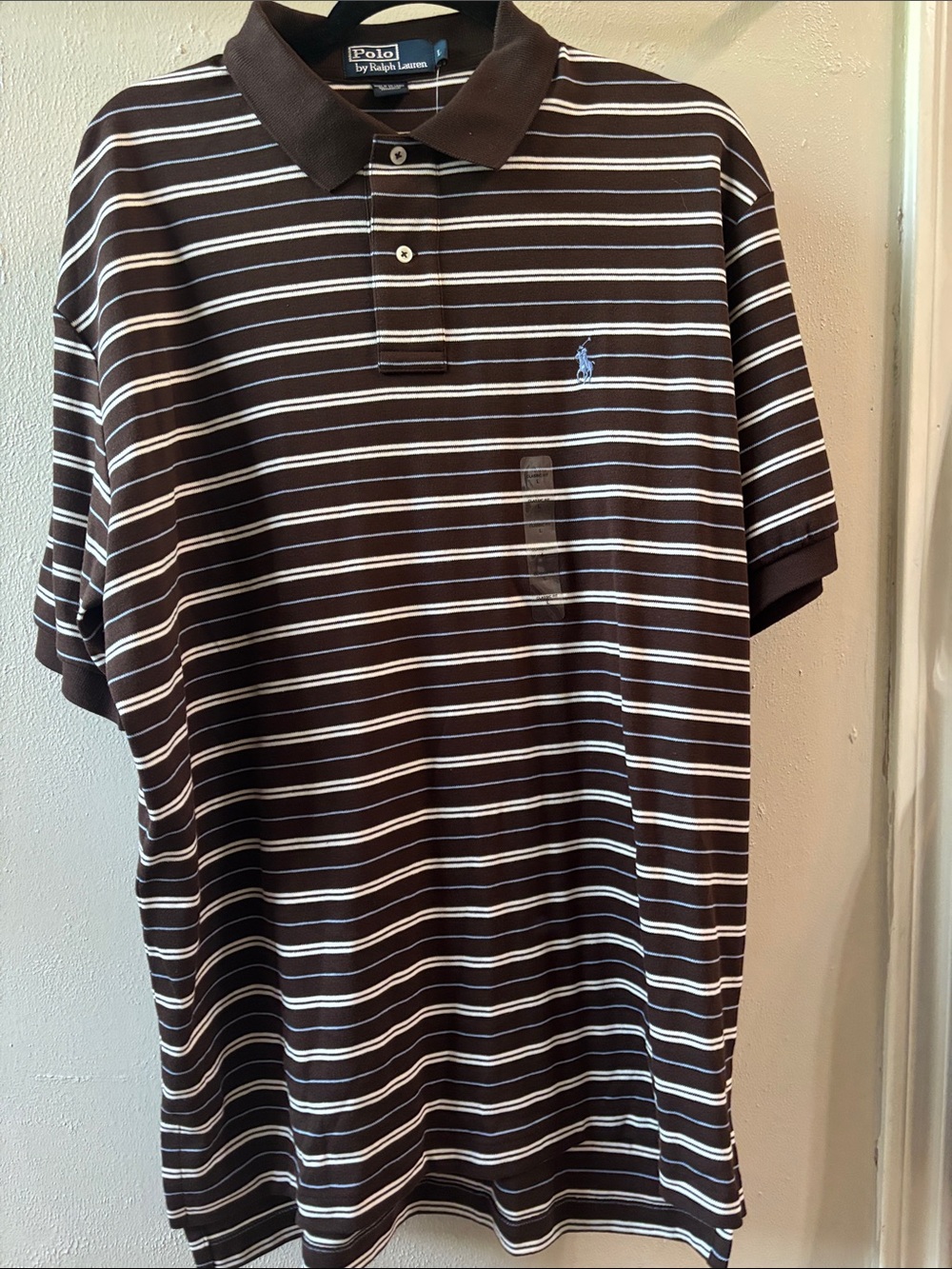 Polo by Ralph Lauren Brown & White Striped Polo Shirt